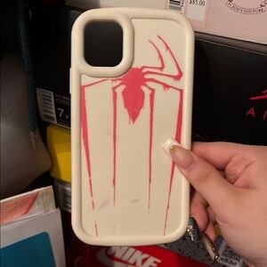 Spider-Man Themed Phone Case - Cream and Red